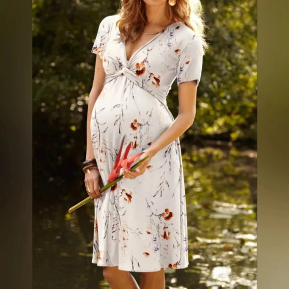 Ekouaer Dresses & Skirts - Ekouaer Short Sleeve Floral Maternity Nursing Dress - Medium